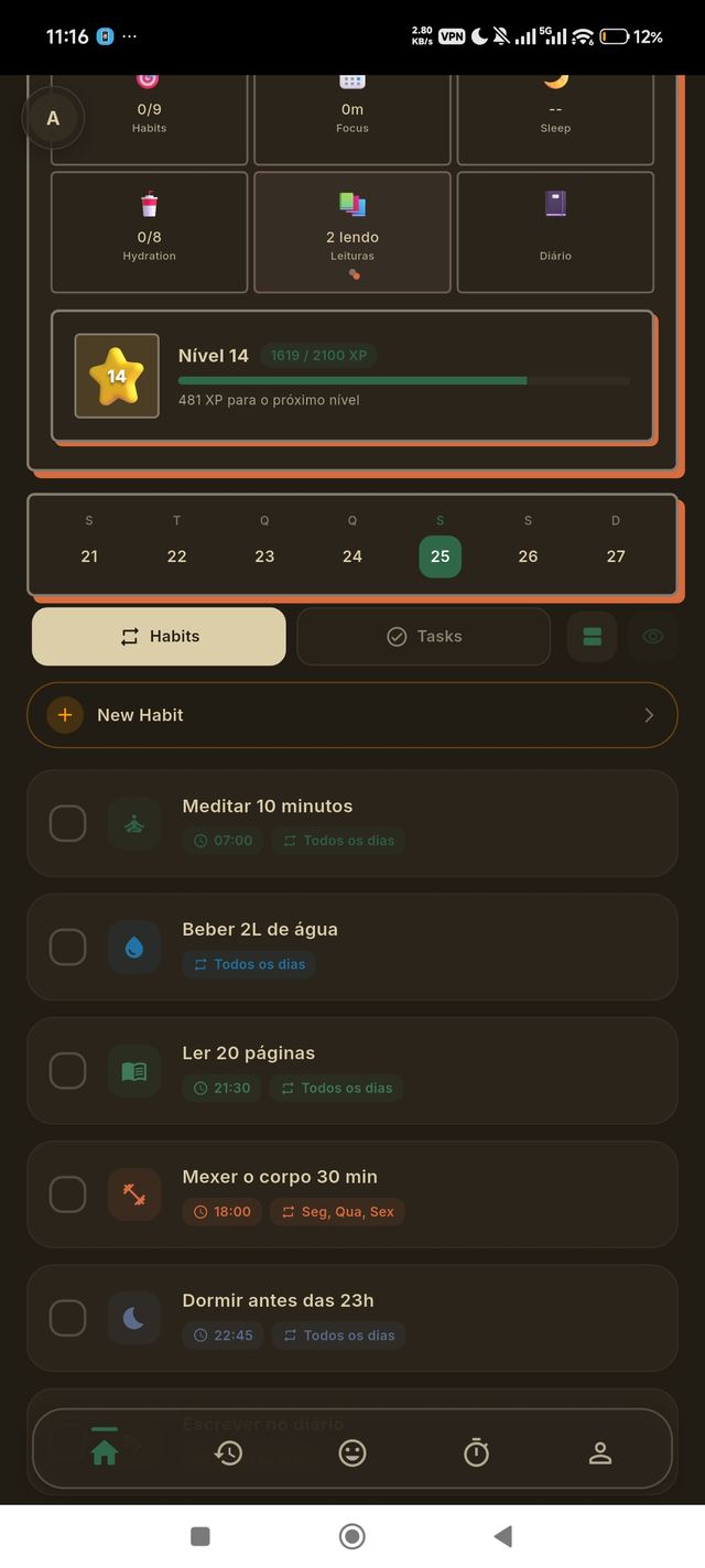 Tela real do aplicativo Odyssey Mood Tracker no Android (captura 4 de 10)
