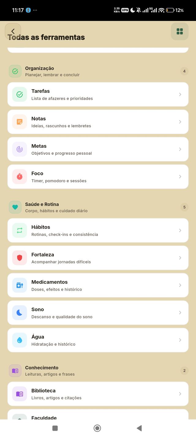 Tela real do aplicativo Odyssey Mood Tracker no Android (captura 8 de 10)